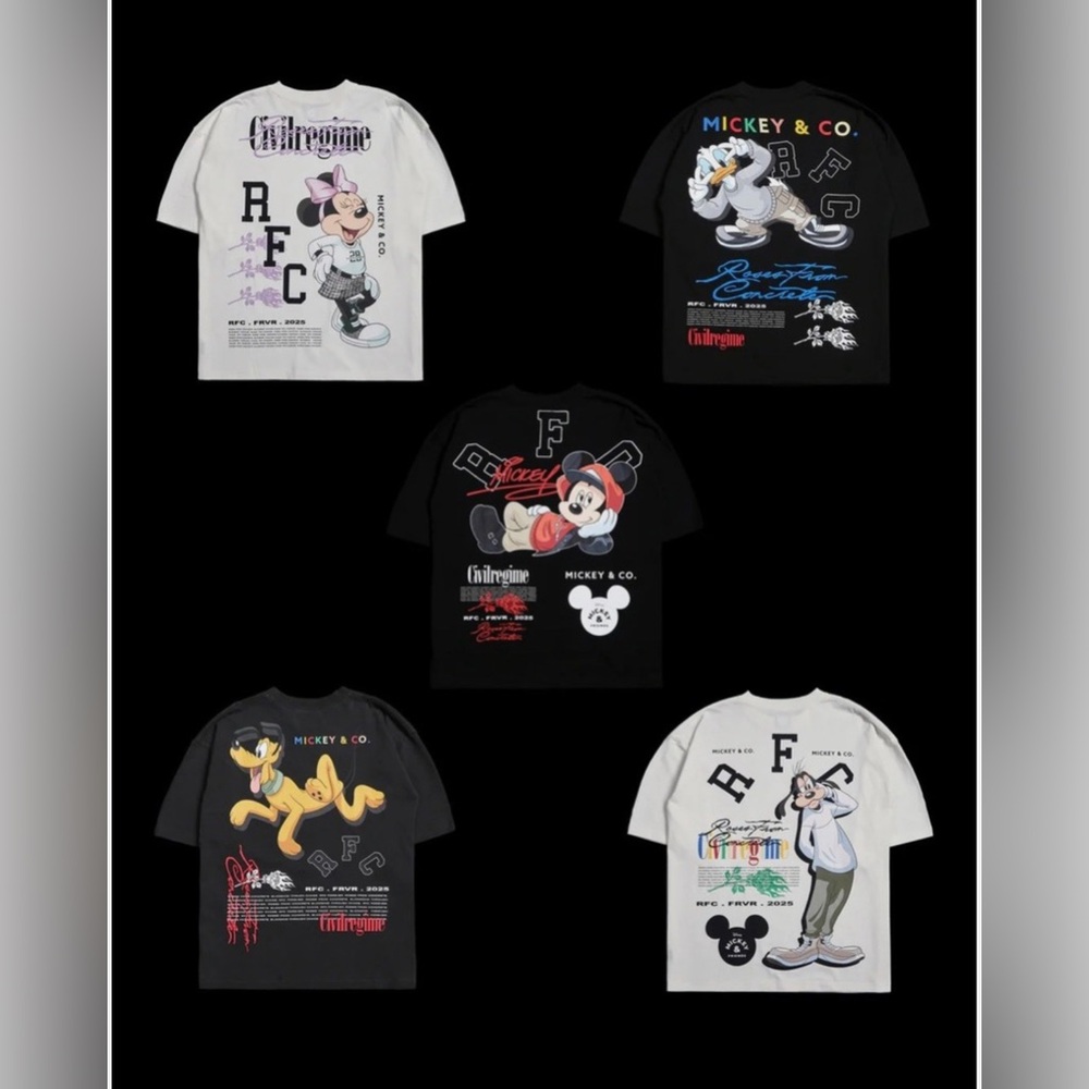 Disney Mickey & Friends x Civil Regime Red Box - 5 Limited Edition T-Shirts